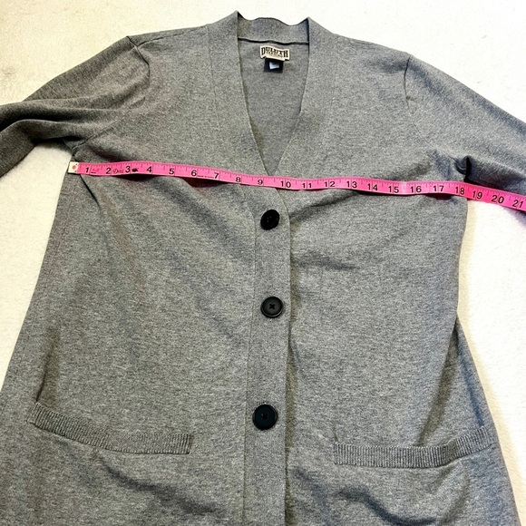 Duluth Trading V-Neck Grey Button-Down Cardigan - Small - Picture 9 of 9